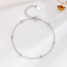 Load image into Gallery viewer, Minimalist Platinum Plated S925 Beaded Chain Bracelet 6/7/8 Inches with Extender