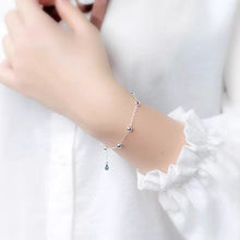Load image into Gallery viewer, Minimalist Platinum Plated S925 Beaded Chain Bracelet 6/7/8 Inches with Extender