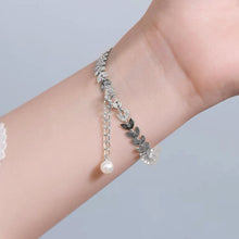 将图片加载到图库查看器,Stainless Steel Ear of Wheat Chain AAA 8mm Natural Pearl Bracelet 6/7/8 Inches with Extender