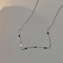 Load image into Gallery viewer, Surgical stainless steel necklace with a 1.5mm dainty sparkle chain, adjustable length from 16 to 18 inches