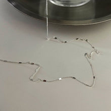 Load image into Gallery viewer, Surgical stainless steel necklace with a 1.5mm dainty sparkle chain, adjustable length from 16 to 18 inches