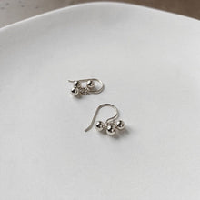 Load image into Gallery viewer, Korean fashion small seamless solid stainless steel beads earrings, dangle hook style, available in 3mm or 4mm sizes.