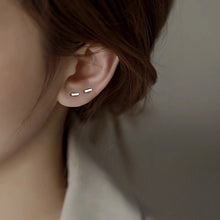 이미지를 갤러리 뷰어에 로드 , 9mm Solid Surgical Steel Hypoallergenic Bar Post Earrings Studs with Small 15mm Short Post Sleeper Studs, Simple and Stylish Jewelry