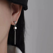 이미지를 갤러리 뷰어에 로드 , Korean Surgical Steel 4mm Small Cube Rectangle Stick Earrings 4.5-5cm
