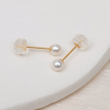 Load image into Gallery viewer, 18K Gold Plated S925 3mm AAA Small Freshwater Pearls Earrings
