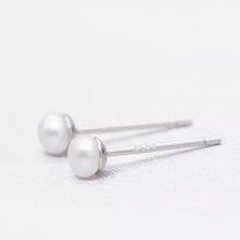 Load image into Gallery viewer, S925 Silver 3mm AAA Tiny Small Freshwater Pearls Stud Earrings Minimalist
