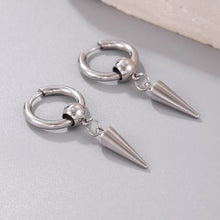 Load image into Gallery viewer, 15mm Hoop Huggies 2cm Spike Earrings
