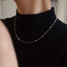 Load image into Gallery viewer, Korean Dainty Sparkle Chain Necklace Surgical Stainless Steel 16-18 inches
