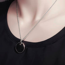 이미지를 갤러리 뷰어에 로드 , Surgical Steel 15mm Circle Blank Charm Necklace 16-18 Inches Lobster Claw
