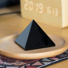 Load image into Gallery viewer, Black Natural Amethyst Obsidian Pyramid 1.5 Inches Crystals Healing Stones Gemstones Home Decor
