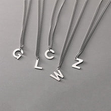 Load image into Gallery viewer, Double Layers Initial Custom Letter Surgical Steel Necklce 16/18/20 Inches
