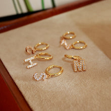 Load image into Gallery viewer, Personalize your Own Pair! 18K Gold Plated Initial Letter Earring Sold by 1 PC per order
