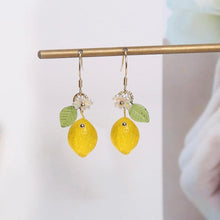 Load image into Gallery viewer, 18K Gold Plated S925 Lemon Earrings
