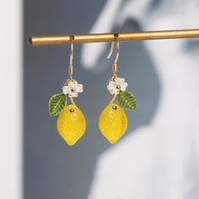 Load image into Gallery viewer, 18K Gold Plated S925 Lemon Earrings
