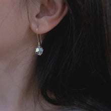 이미지를 갤러리 뷰어에 로드 , 18K Gold Plated 8mm Dangle Clear AB Beads Earrings
