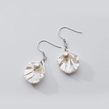 이미지를 갤러리 뷰어에 로드 , S925 Acrylic Pearl Flower Glass Beads Earrings Dangle
