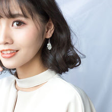 이미지를 갤러리 뷰어에 로드 , S925 Acrylic Pearl Flower Glass Beads Earrings Dangle
