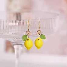 Load image into Gallery viewer, 18K Gold Plated S925 Opaque Lemon Earrings
