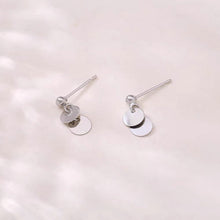 이미지를 갤러리 뷰어에 로드 , 스테인레스 스틸 8mm 더블 소형 원형 참 귀걸이 스터드 미니멀리스트
