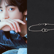 Load image into Gallery viewer, BTS Style Korean K-pop Gothic Punk Solid Surgical Stainless Steel Double Circle Ring 10mm Bracelet, available in 6, 7, and 8 inches.
