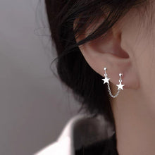 Load image into Gallery viewer, On Sale Solid Steel 10mm Korean Star Fashion Short 1.5mm Cable Chain Link Earrings 3cm
