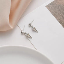 Load image into Gallery viewer, Hypoallergenic surgical stainless steel earrings with small spikes, available in 1cm or 2cm sizes, ideal for a punk gothic style.
