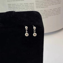 Load image into Gallery viewer, Stainless steel stud earrings with 4mm seamless beads, minimalist and elegant, hypoallergenic.
