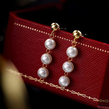 이미지를 갤러리 뷰어에 로드 , 실버/골드 한국 트렌드 우아한 작은 5mm 크리스탈 진주 귀걸이
