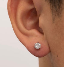 Load image into Gallery viewer, S925 Silver Screw Back Cubic Zirconia 4/5/6/7mm Earrings Stud
