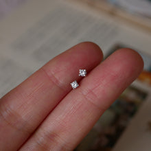 Load image into Gallery viewer, S925 0.10 CT Tiny Moissanite  Stud Earrings
