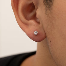 Load image into Gallery viewer, S925 Silver Screw Back Cubic Zirconia 4/5/6/7mm Earrings Stud
