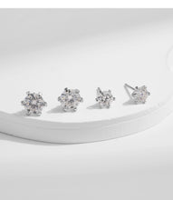 Load image into Gallery viewer, S925 Silver Screw Back Cubic Zirconia 4/5/6/7mm Earrings Stud
