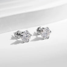 Load image into Gallery viewer, S925 Silver Screw Back Cubic Zirconia 4/5/6/7mm Earrings Stud
