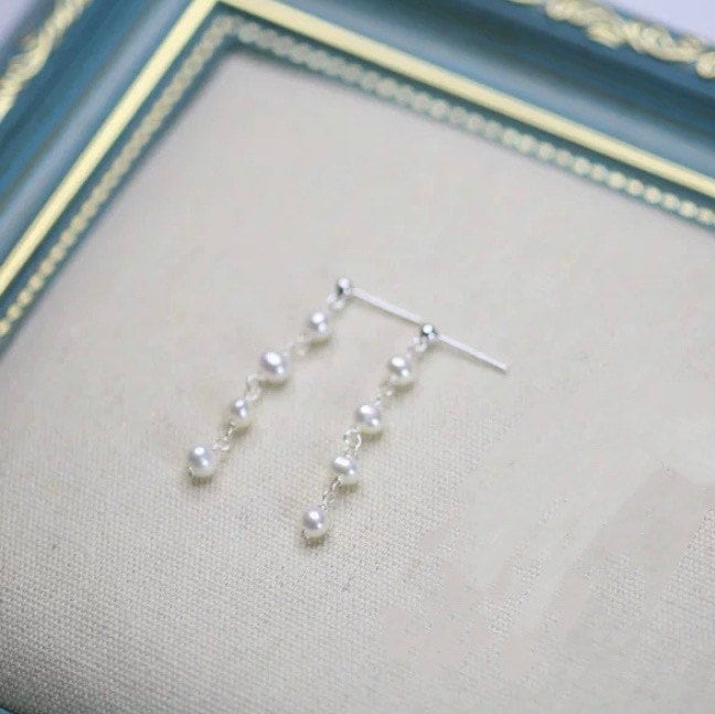 Surgical Steel 4mm Small Baroque Freshwater Pearls Earrings Studs