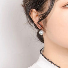 Load image into Gallery viewer, Surgical Steel Korean 10mm Crystal Pearls Chain Studs Earrings
