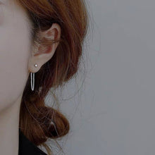 Load image into Gallery viewer, Surgical Steel Korean Fashion Trend Studs Ear Jacket K-Pop Star Style Chain Punk Earring 2cm/3cm
