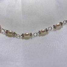 Load image into Gallery viewer, S925 AAA south-sea freshwater Pearls beaded vintage style flower cap necklace 15-16 inches
