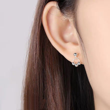 이미지를 갤러리 뷰어에 로드 , 한국 실버 비즈 3mm 원형 링 7mm 소형 미니 스터드 귀걸이
