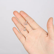 이미지를 갤러리 뷰어에 로드 , 한국 실버 비즈 3mm 원형 링 7mm 소형 미니 스터드 귀걸이
