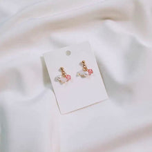 이미지를 갤러리 뷰어에 로드 , 골드 스터드 한국 패션 4mm 작은 크리스탈 진주 오팔 화이트 라이트 핑크 테이퍼 비드 크리스탈 귀걸이
