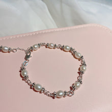 Load image into Gallery viewer, S925 Silver 4-5mm AAA Natural Pearls Flower Bracelet 6/7/8+0.5Inches Wedding Bridal and Bridesmaid Gifts
