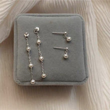 Load image into Gallery viewer, Steel Elegant Chain 4-5mm Freshwater Pearls Earrings 6cm Stud
