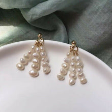 Load image into Gallery viewer, Korean Fashion Office Style Elegant 3-4mm Baroque Pearls Earrings
