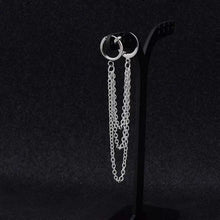 Load image into Gallery viewer, Surgical Steel 3 Layers Cable Chain Triple Link Kpop BTS Style Korean Hoop Earrings 6cm
