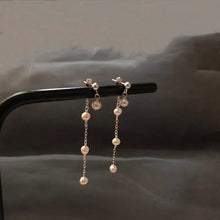 Load image into Gallery viewer, Steel Elegant Chain 4-5mm Freshwater Pearls Earrings 6cm Stud
