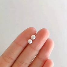 Load image into Gallery viewer, On Sale S925 Silver Small 4-5mm White Freshwater Button Pearls Studs Earrings
