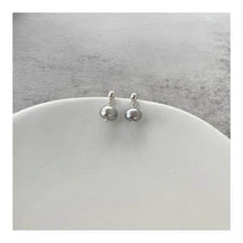 Load image into Gallery viewer, Surgical Steel Natural Freshwater 4-6mm Small Button Grey Pearls Earrings
