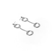 이미지를 갤러리 뷰어에 로드 , 한국 패션 실버 반지 10mm 체인 스터드 펑크 귀걸이 6cm
