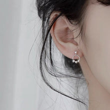 이미지를 갤러리 뷰어에 로드 , 한국 실버 비즈 3mm 원형 링 7mm 소형 미니 스터드 귀걸이
