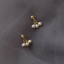 Load image into Gallery viewer, Korean Surgical Steel /18K Gold Plated Studs Freshwater Baroque Pearls 3mm Tiny Small Earrings
